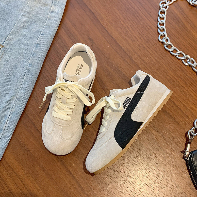 Damen Sportliche Sneaker mit hochwertigem Wildleder-Obermaterial und rutschfester Sohle