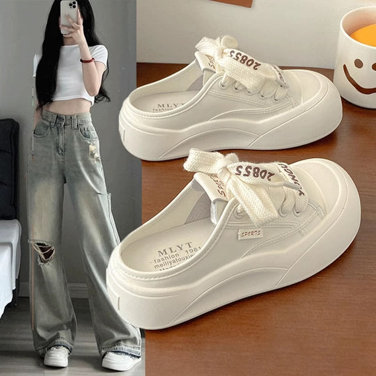 Damen Sportliche Plateausneaker mit elastischen Schnürsenkeln und luftigem Obermaterial R&B