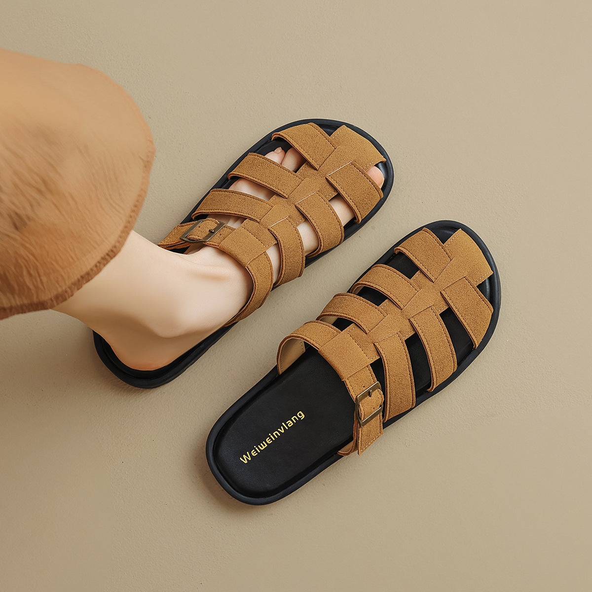 Damen bequeme und stylische Sandalen mit verstellbarem Riemen