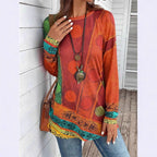 Damen Kunstvoll gestaltetes Langarmshirt R&B