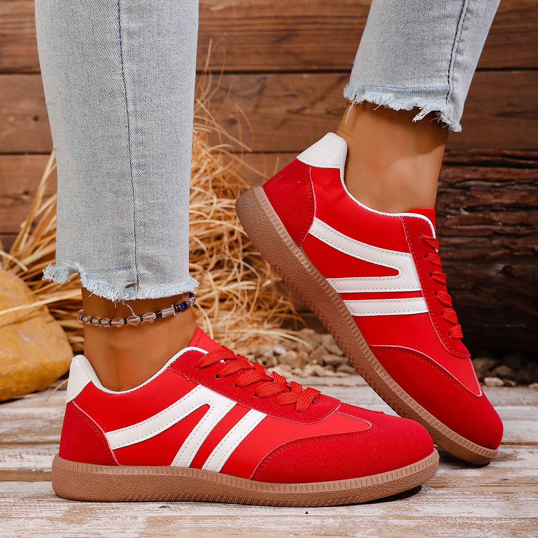 Damen Sportliche Sneakers aus hochwertigem Wildleder mit atmungsaktiver Sohle R&B