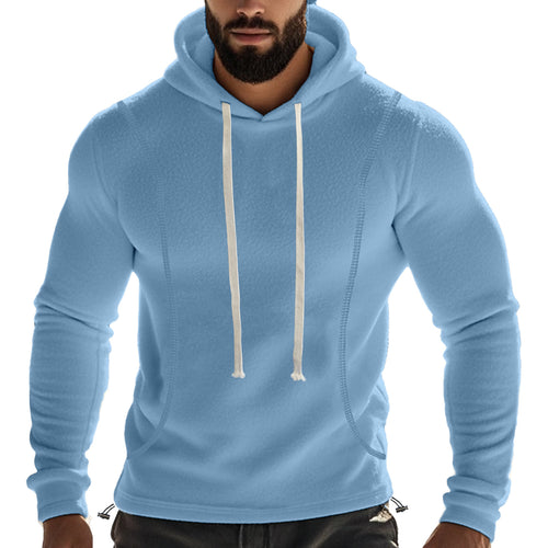 Herren Hochwertiger Fleece-Hoodie mit praktischer Kängurutasche und stylischem Design R&B