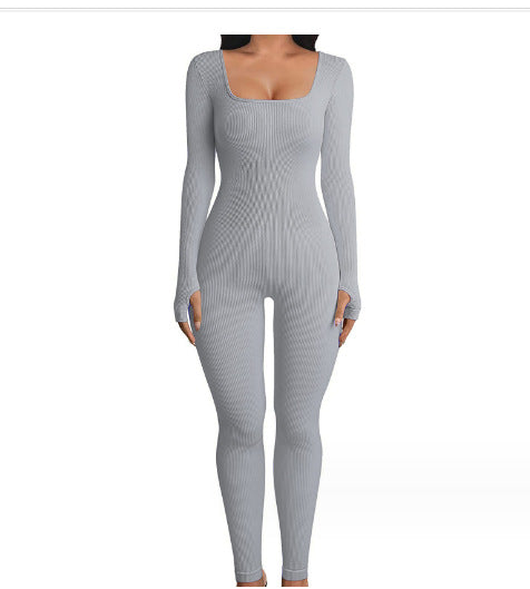 Damen Eleganter Langärmliger Body mit Figurbetontem Schnitt R&B
