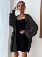 Damen Weitgeschnittener Strickcardigan mit strukturiertem Rippdesign R&B