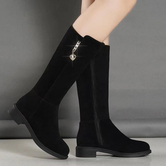 Damen Hochwertige Stiefel mit seitlichem Reißverschluss und modischem Detail R&B
