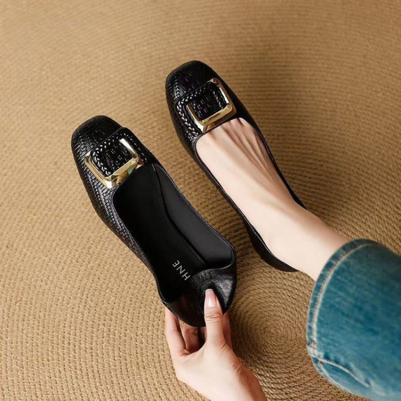 Damen Ballerinas mit eleganter Schnallenverzierung und komfortablem Fußbett R&B