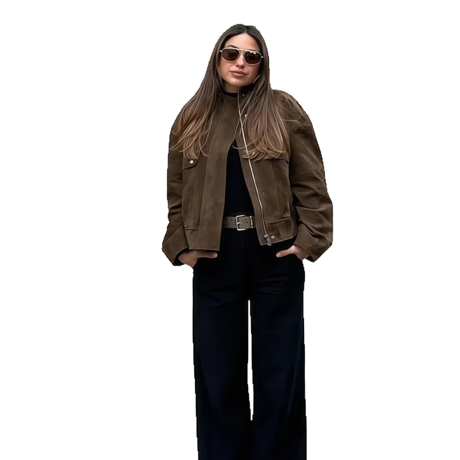 Damen jacke mit lässigem Schnitt und dekorativen Taschen R&B