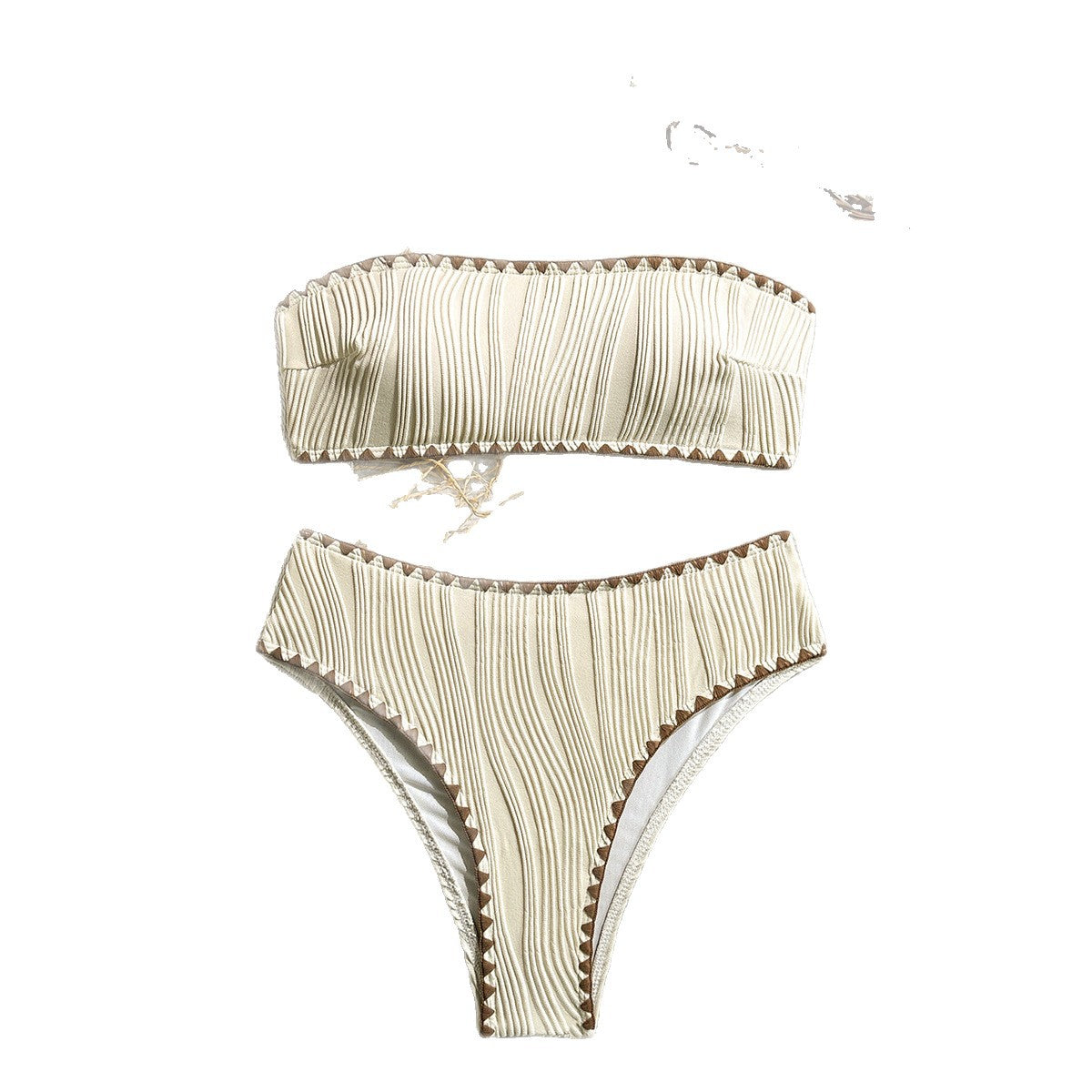 Damen Bandeau-Bikini mit gerafftem Design R&B