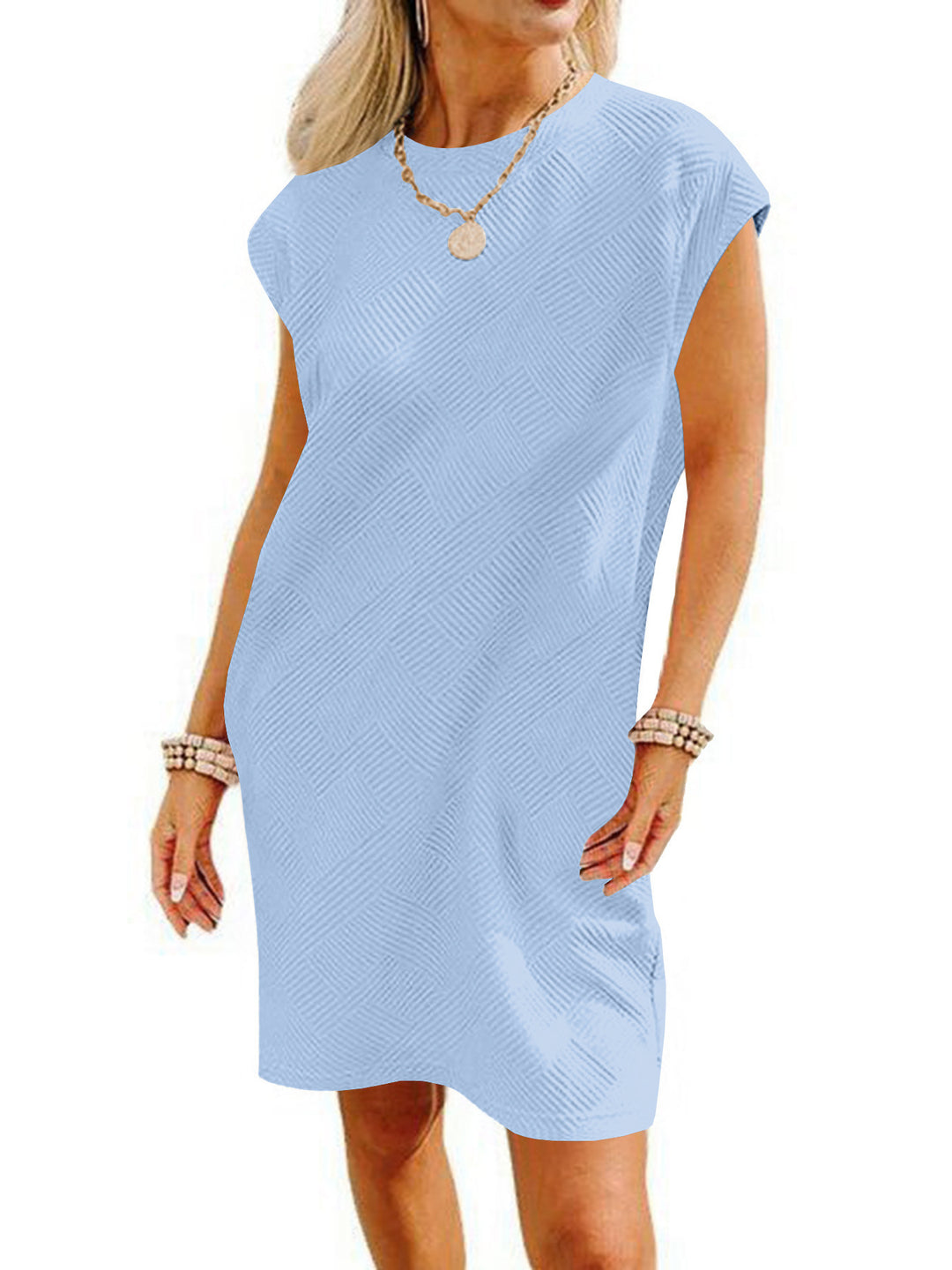 Damen Lockeres Sommerkleid mit strukturiertem Design und schickem Schnitt R&B