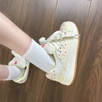 Damen Sportliche Sneakers mit verspieltem Design und bequemem Kunststoff-Obermaterial