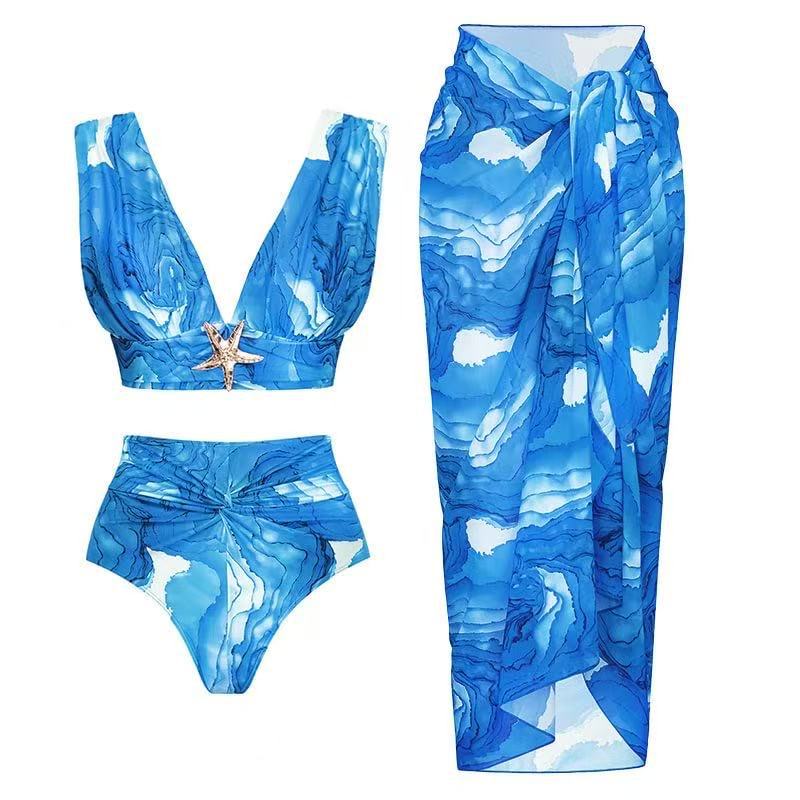 Damen Bikini-Set mit elegantem Wickelrock und raffiniertem Bustier R&B