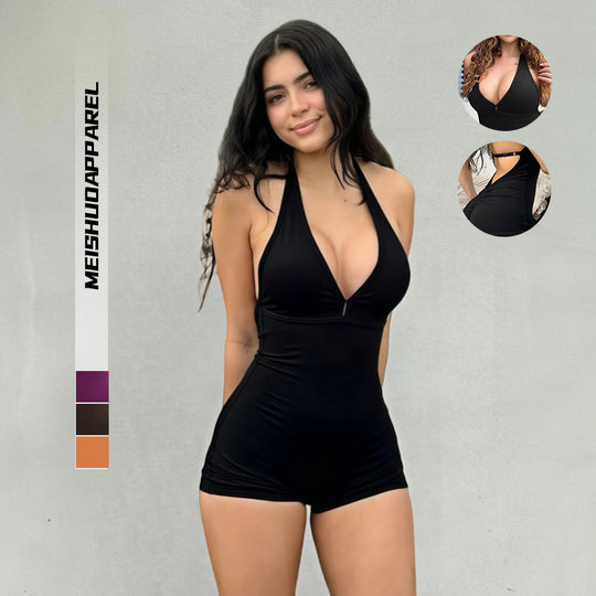 Damen Badeanzug mit elegantem V-Ausschnitt und figurschmeichelndem Schnitt R&B