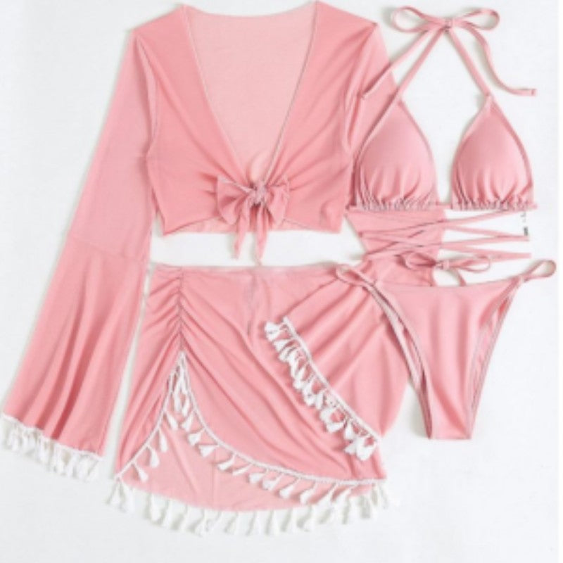 Damen Strandoutfit mit eleganten Schnürdetails R&B