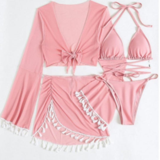 Damen Strandoutfit mit eleganten Schnürdetails R&B