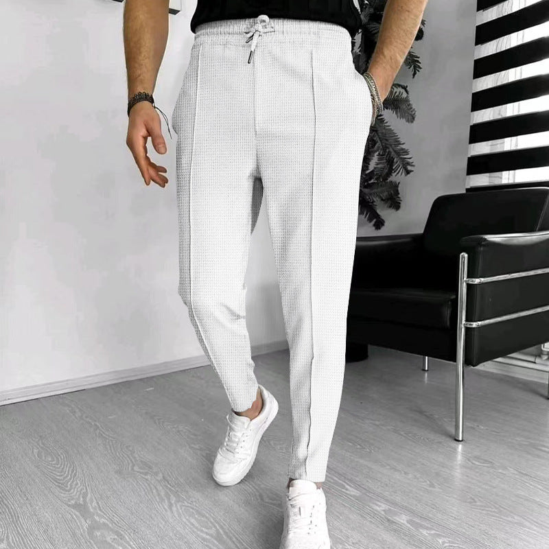 Herren elegante Freizeithose mit elastischem Bund und seitlichen Taschen R&B