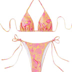 Damen Triangel-Bikini mit verspieltem Floral-Design R&B