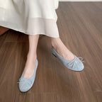 Damen Ballerina-Schuhe mit modischem Schleifenakzent und weichem Obermaterial