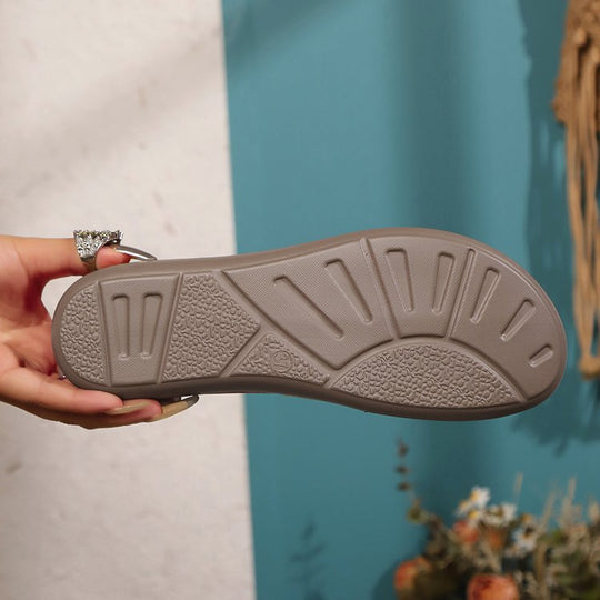 Damen Bequeme Slip-on Ballerinas mit buntem Druckdesign und elastischem Abschluss R&B