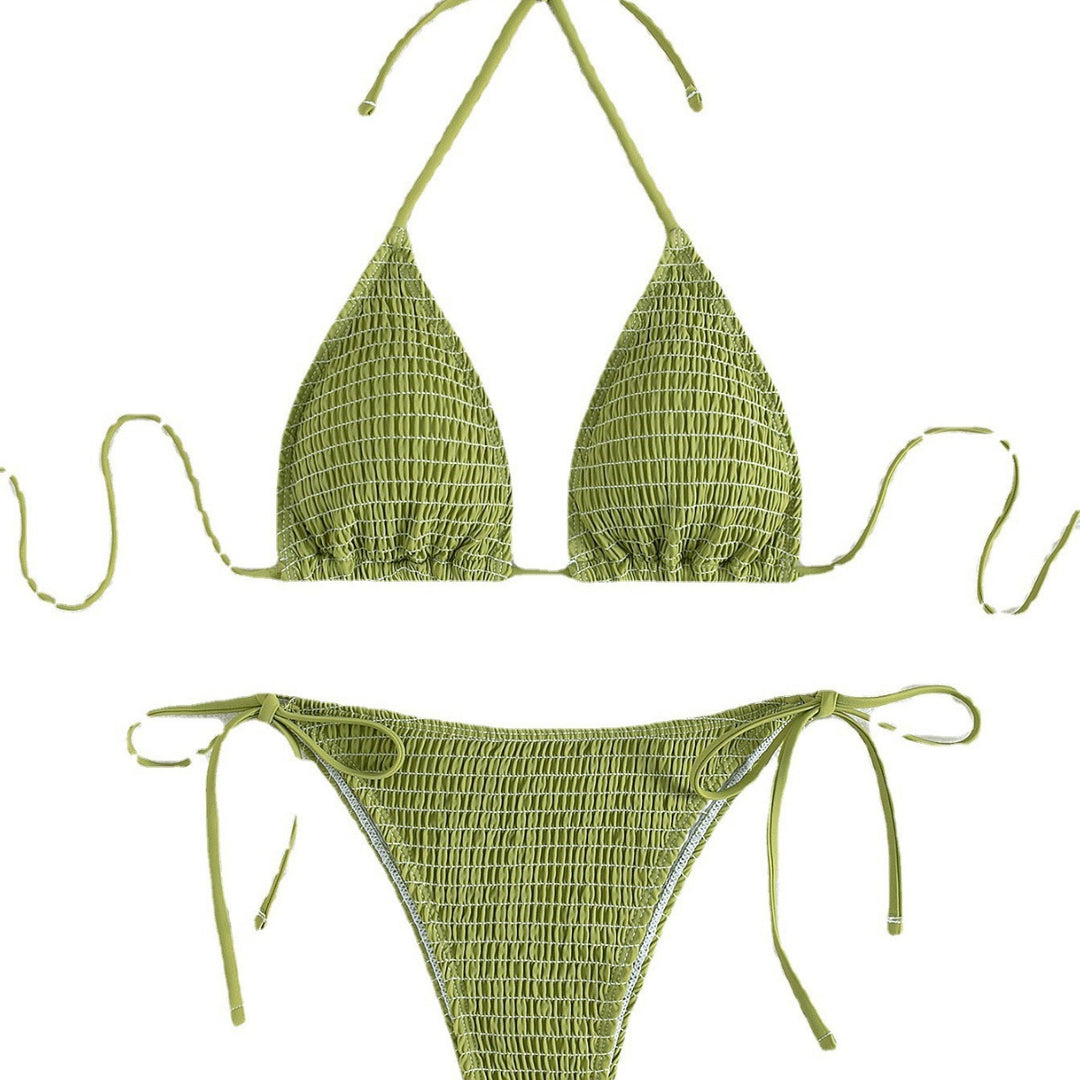 Damen Triangel-Bikini-Set mit raffiniertem Strukturdesign R&B