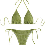 Damen Triangel-Bikini-Set mit raffiniertem Strukturdesign R&B