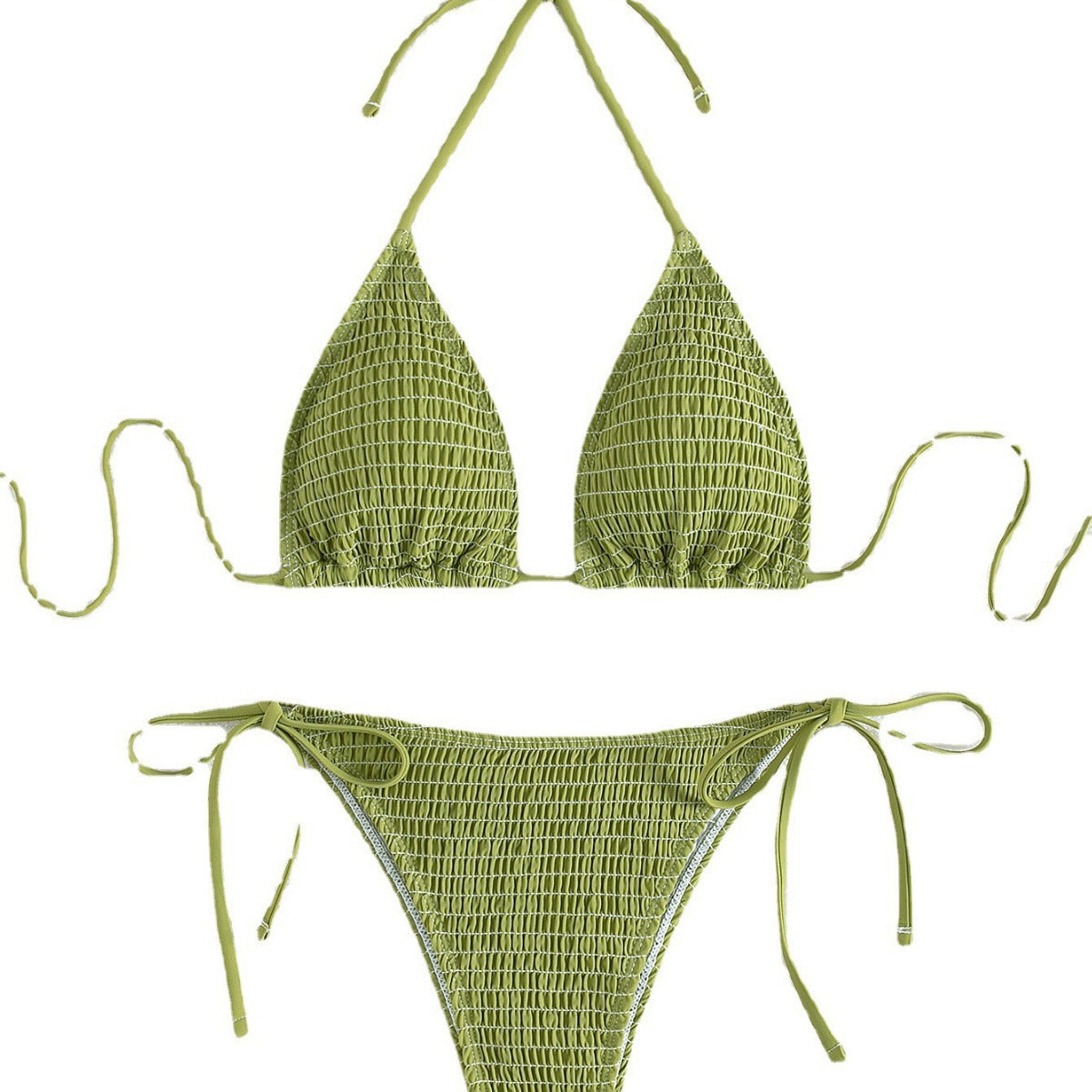 Damen Triangel-Bikini-Set mit raffiniertem Strukturdesign R&B