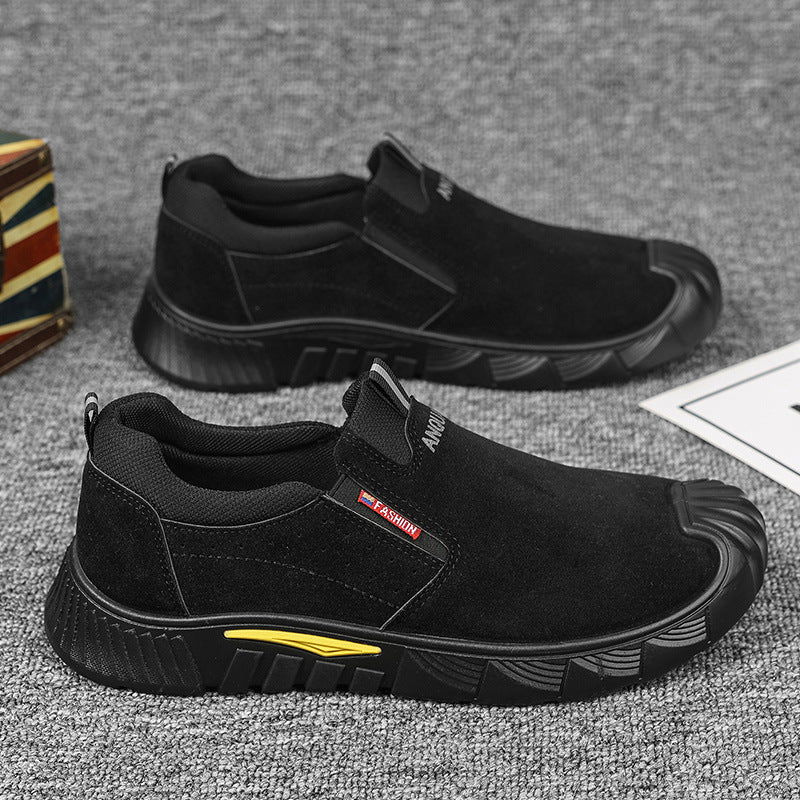 Damen Slipper aus hochwertigem Wildleder mit rutschfester Sohle und elastischem Einstieg R&B