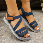 Damen Sportliche Sandalen mit verstellbarem Klettverschluss und rutschfester Sohle R&B