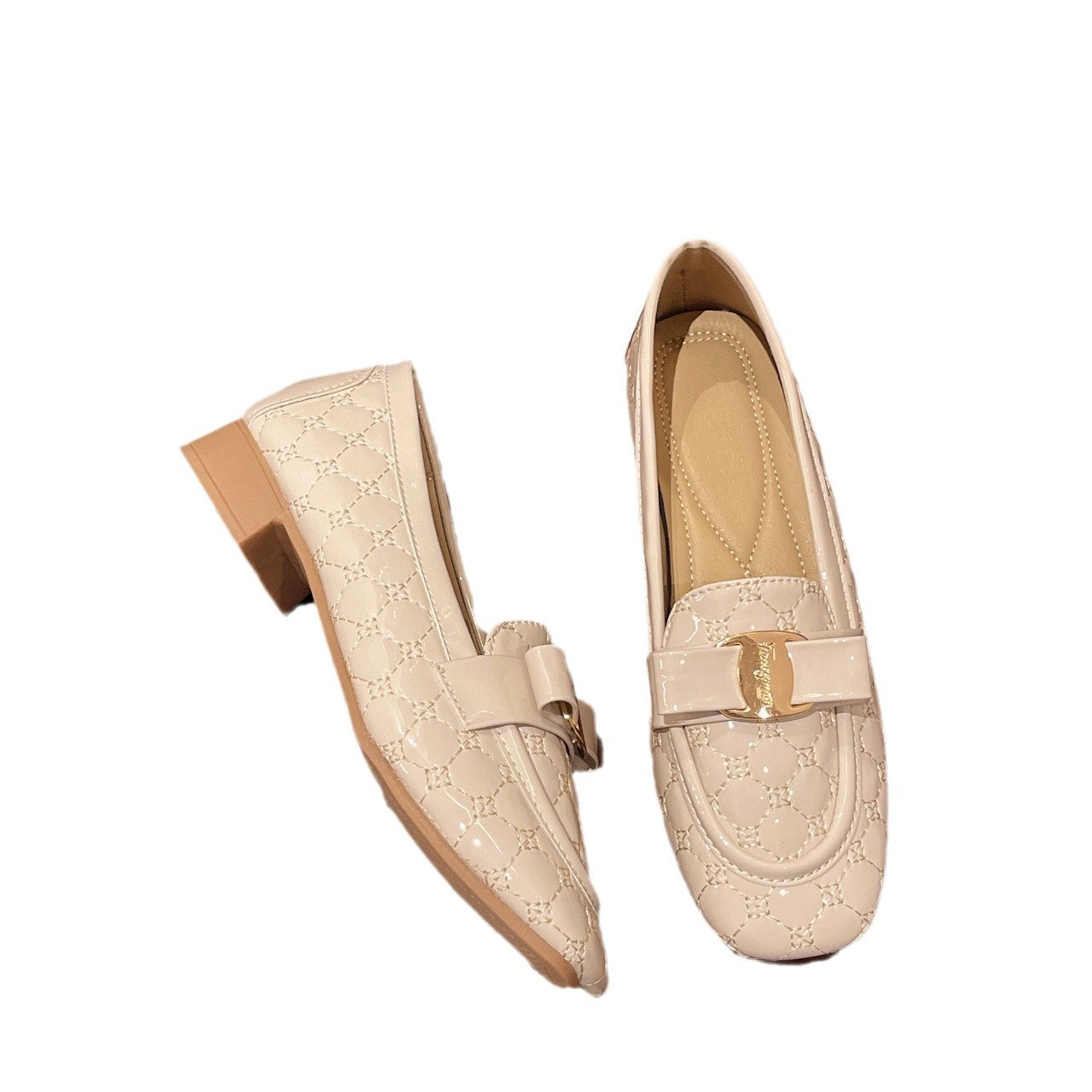 Damen Elegante Mokassins mit edlem Metallic-Beschlag R&B