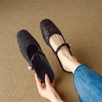 Damen Ballerinas mit elegantem Netzdesign und stylischem Riemchen R&B