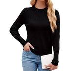 Damen eleganter Feinstrickpullover mit dekorativem Schulterdesign R&B