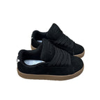 Damen Lifestyle Sneakers mit dicker Gummisohle und weichem Wildleder-Obermaterial