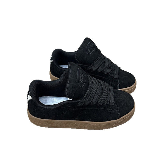 Damen Lifestyle Sneakers mit dicker Gummisohle und weichem Wildleder-Obermaterial R&B