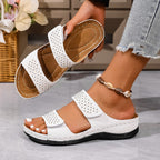 Damen Sandaletten mit verstellbaren Riemen und funkelnden Strassdetails R&B