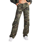 Damen Cargo-Hose im urbanen Camouflage-Stil mit praktischen Seitentaschen R&B