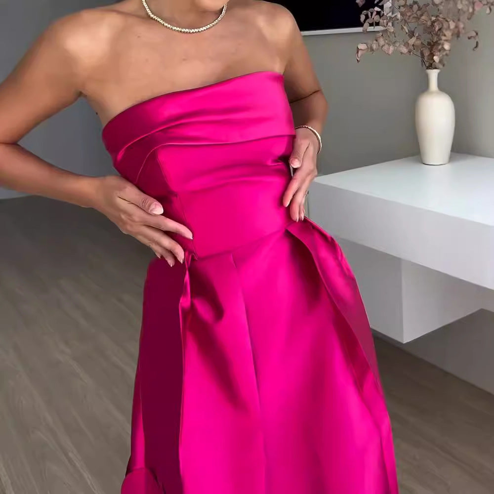 Damen Abendkleid mit Aufregendem Schichten Design und Raffinierten Details R&B