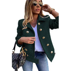 Damen Modischer JACKET mit goldfarbenen Knöpfen und lässigem Schnitt R&B