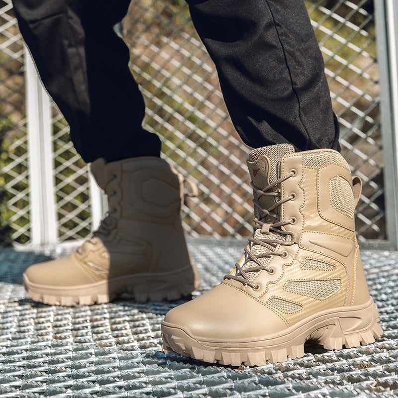 Damen robuste Sicherheitsstiefel mit rutschfester Sohle und atmungsaktivem Mesh