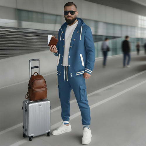 Herren sportlicher Freizeitanzug mit funktionalen Taschen und hochwertiger Verarbeitung R&B