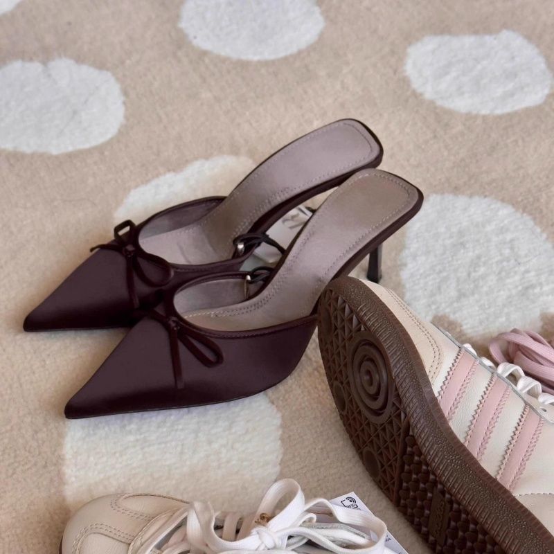 Damen Slingback High Heels mit zarter Schleifenverzierung R&B