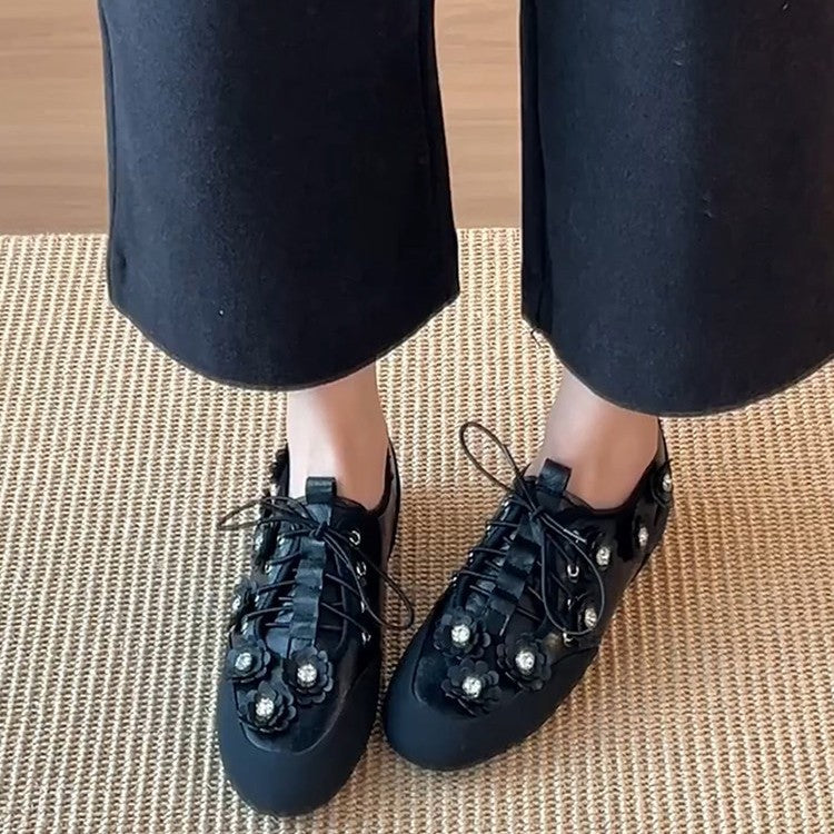 Damen modische Sneaker mit floralem Dekor R&B