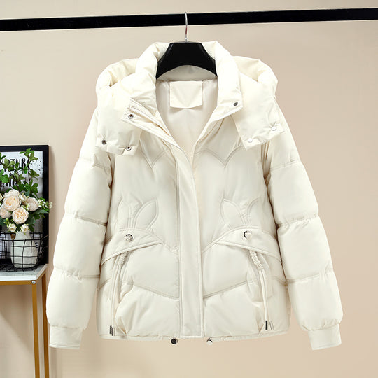 Damen Modische Pufferjacke mit abnehmbarer Kapuze und seitlichen Eingrifftaschen R&B