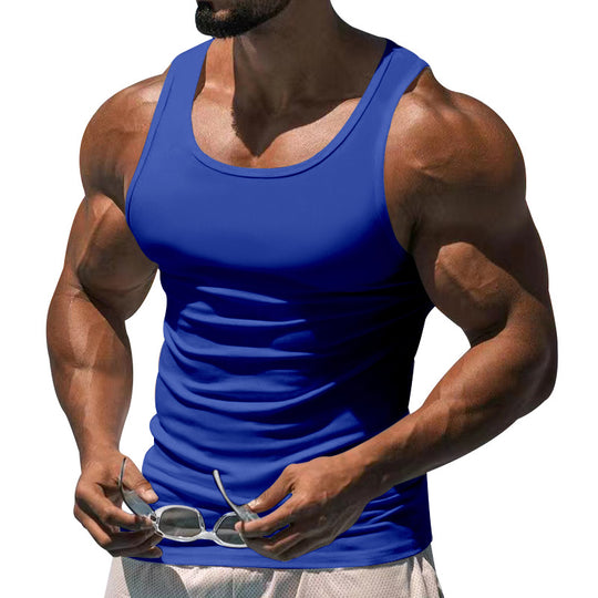 Herren atmungsaktives Sport-Tanktop mit körperbetontem Schnitt und feuchtigkeitsregulierendem Material R&B