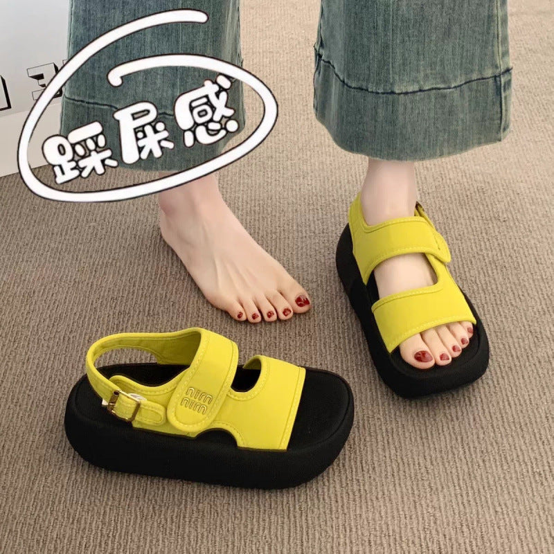 Damen Bequeme Sandalen mit verstellbarem Riemen und gepolsterter Sohle R&B