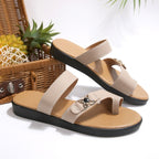 Damen Bequeme Sandalen mit funkelndem Schmuckdetail R&B