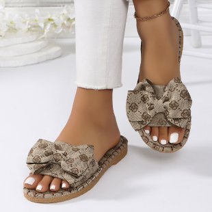 Damen komfortable und elegante Pantoletten mit floralem Muster R&B
