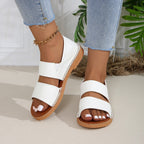 Damen Komfortable Riemensandalen mit doppeltem Klettverschluss R&B