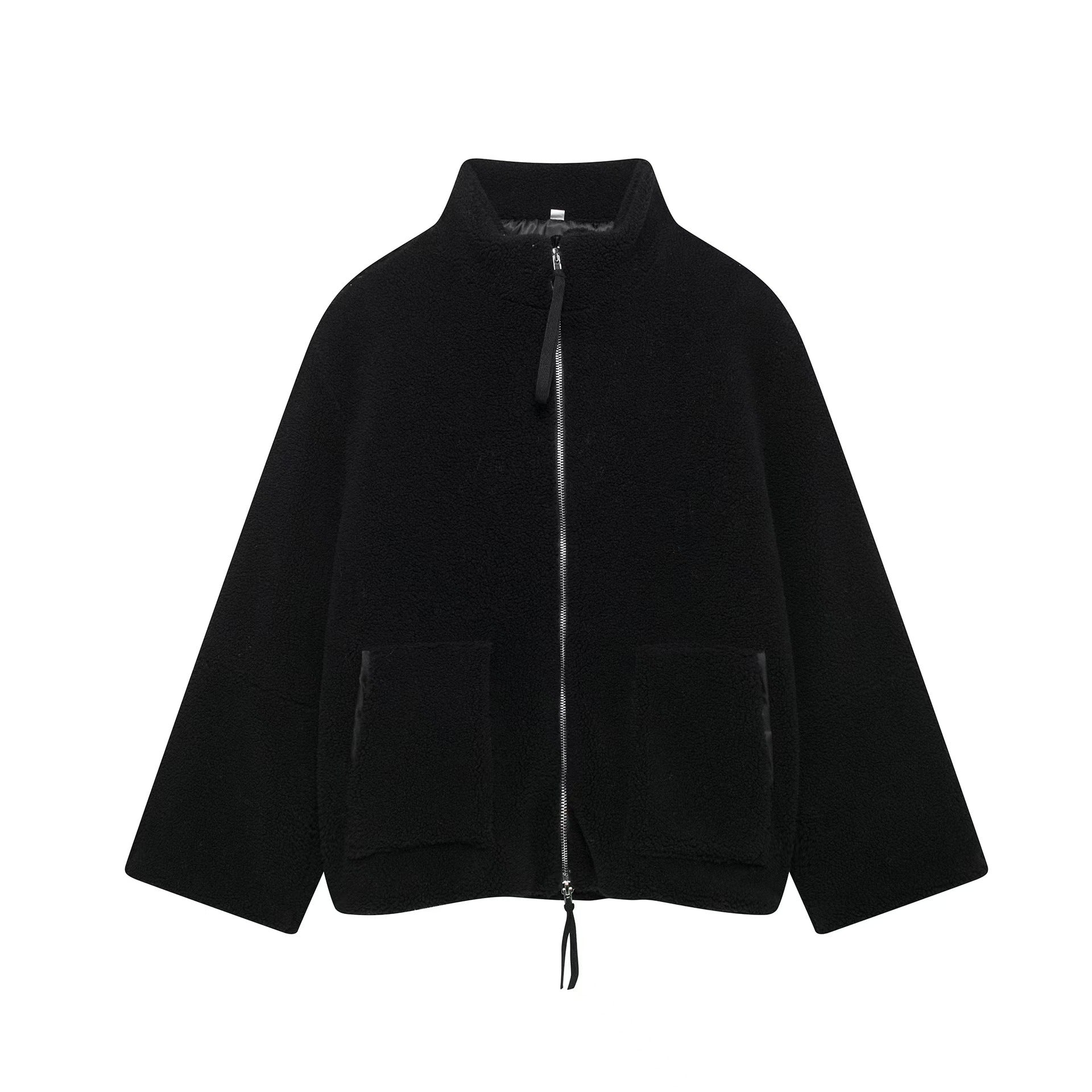 Damen Fleecejacke mit hohem Kragen und Reißverschluss R&B