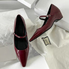 Damen elegante Ballerinas mit modischer Schnallenverzierung und bequemer Innensohle R&B