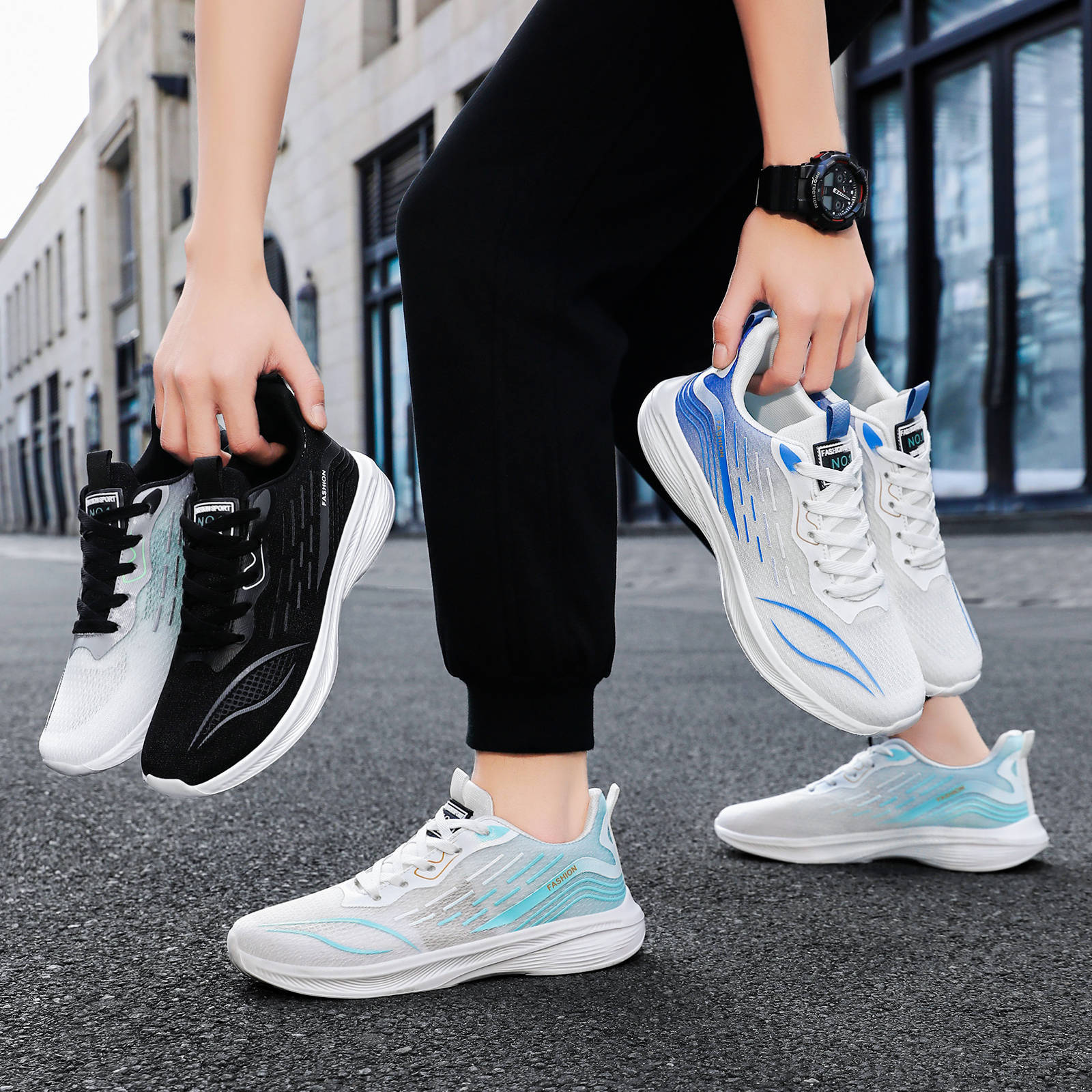 Damen Sportliche Trendsneaker mit atmungsaktivem Obermaterial R&B