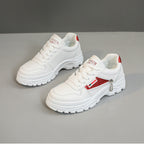 Damen sportliche Sneaker mit modischem Reißverschluss und stoßdämpfender Sohle R&B